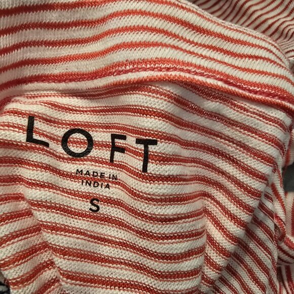 Womens Off-Shoulder Red & White Striped Top - Size S - Picture 3 of 6